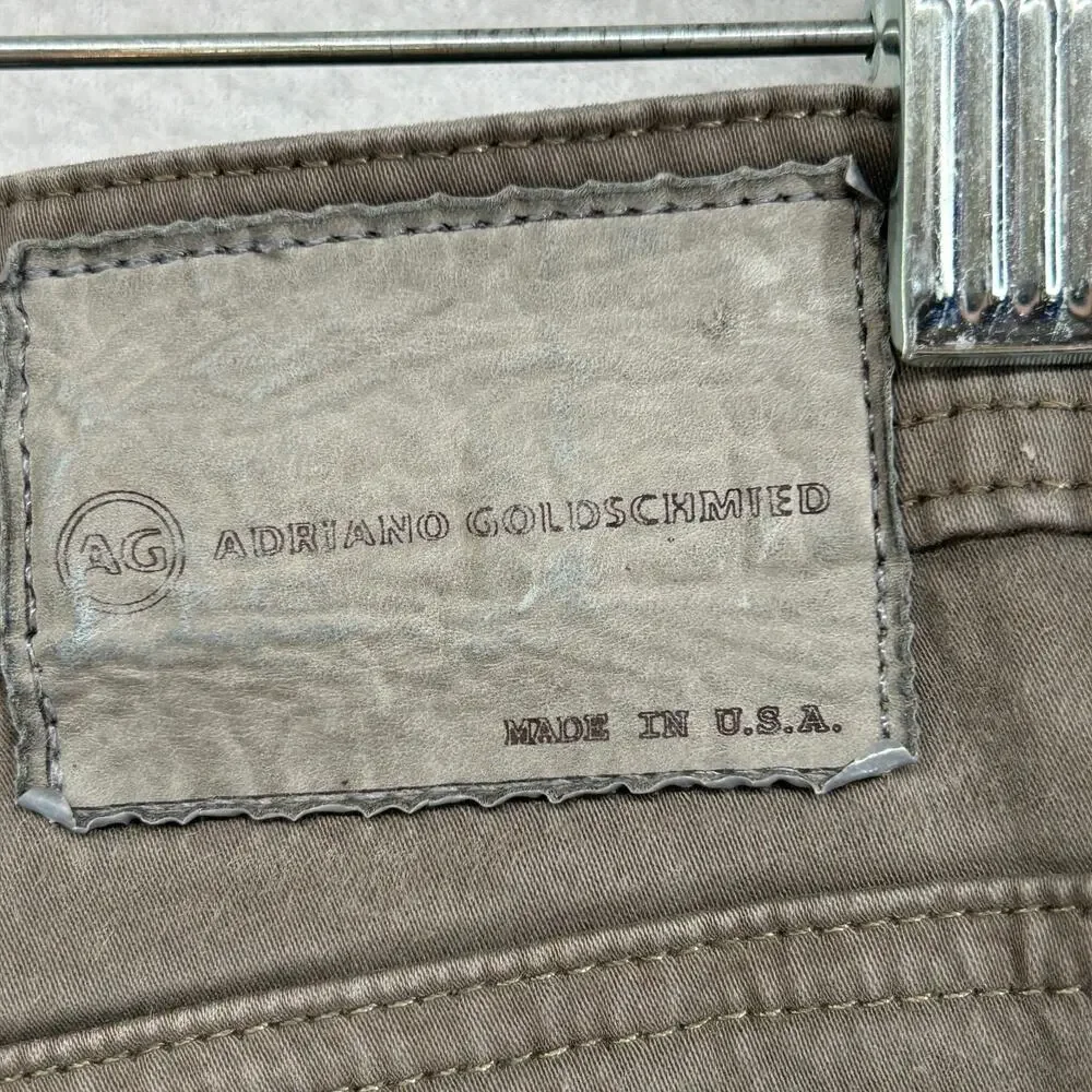 AG ADRIANO GOLDSCHMIED Jeans Mens 34x34 The Protege Stretch Cotton Gray USA VTG